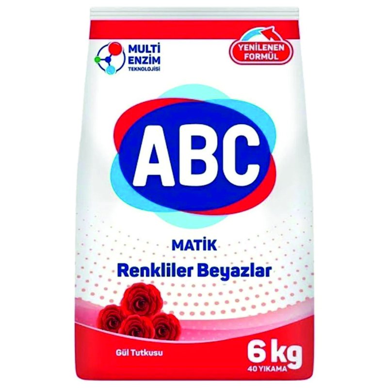 ABC MATİK RENKLİLER BEYAZLAR 6KG Gül Tutkusu