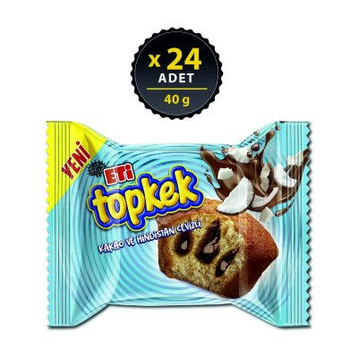 Eti Topkek Hindistan Cevizli Kek 40 gr (koli:24ad)