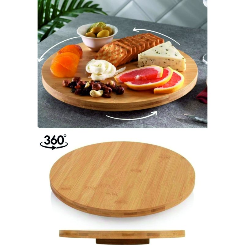Küçük Döner Sunumluk Bambu 340