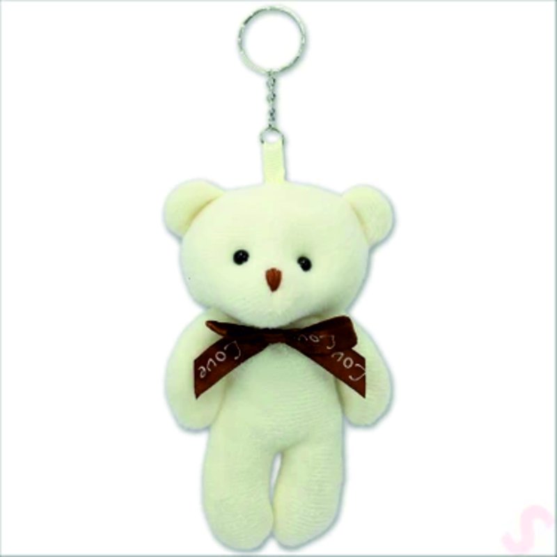 PELUŞ AYICIK ANAHTARLIK KREM PK:12 Lİ