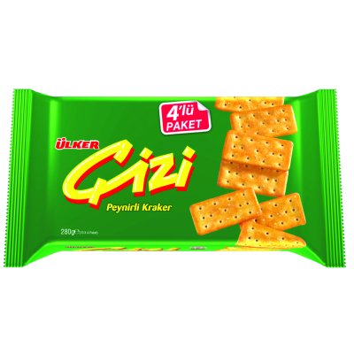 ÜLKER ÇİZİ PEYNİRLİ KRAKER 4 LÜ 70 GR
